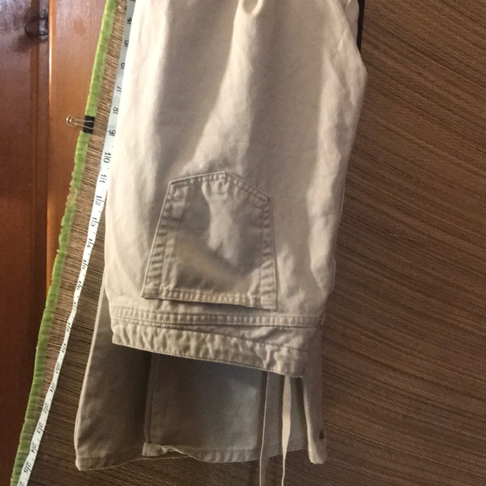 KHAKI  DRAWSTRING PANTS/ women’s/ tan/ euc/14🌸